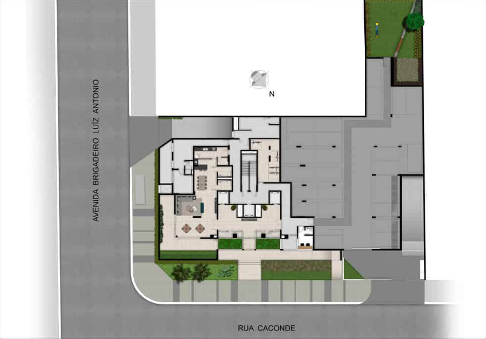 Planta - Apartamento à Venda no Jardim Paulista, Vista Caconde: 3 Quartos, 2 a 3 vagas, 127 a 138m², Perto do Ibirapuera. - Carlos Botelho Negócios Imobiliários